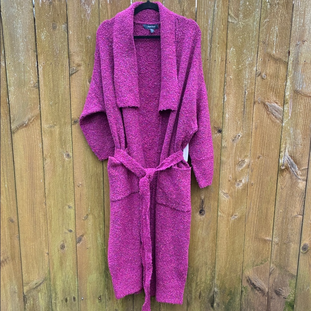 ModCloth. Cozy Pink speckled Knit Cardigan sweater coat super cozy soft - Picture 3 of 6